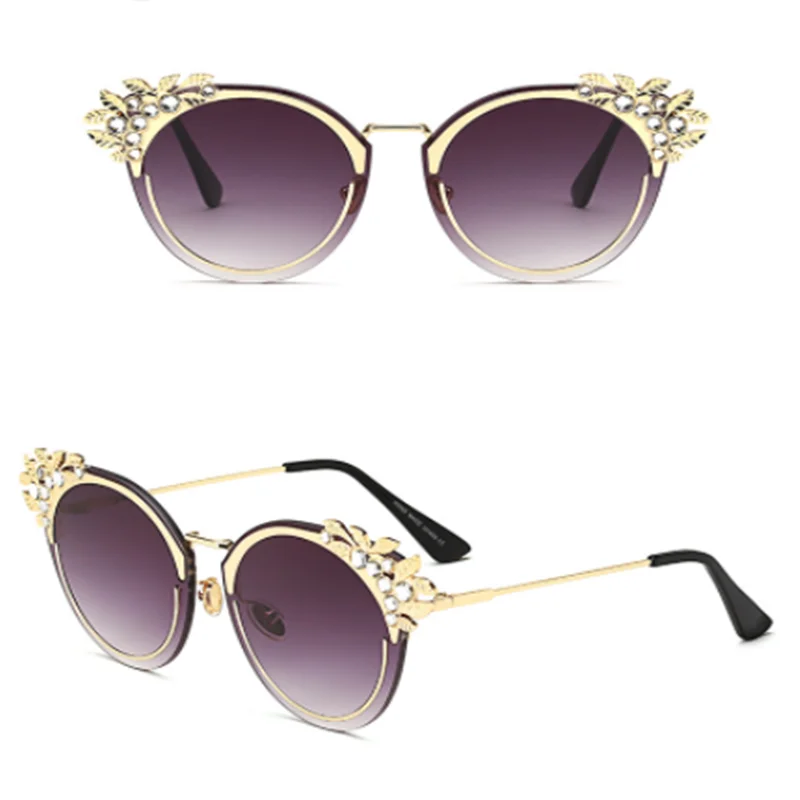 Hot selling Women Sunglasses brand fashion diamond glasses femalefashion sunglasses