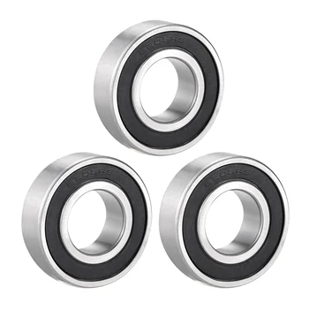 

uxcell Deep Groove Ball Bearing 6200 Series Single Sealed Chrome Steel Bearings 6205RS (3Qty)
