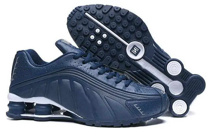 Оригинальная, мужские кроссовки для бега, новинка, Shox R4, дизайнерские Роскошные NZ кроссовки, тройные, черные, белые, OG, спортивная обувь для мужчин 40-46