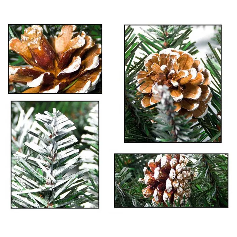 Christmas Decorations Spray White PVC Christmas Rattan 2.7 M Christmas Doors And Windows Pine Cone DIY Decoration