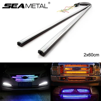 

12V LED Atmosphere Car Lights Mid-Grid Streamer Flashing Lights Welcome Decorative Light Modification Turn Signal Ranger Lights
