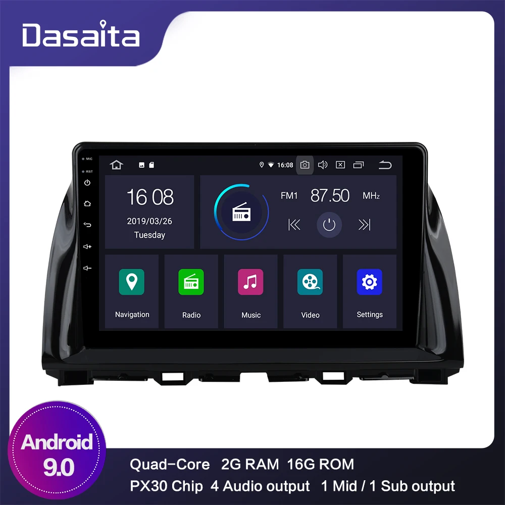 Android 9.0 Car 1 din Stereo for Mazda CX5 no canbus GPS Radio Bluetooth 10.2&quot IPS Multi Touch Screen | Автомобили и