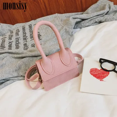 pink Monsisy кошелек для детей и сумка для девочек, Детский кошелек, винтажный Детский кошелек, сумка через плечо, маленькая сумка на плечо для малышей - Цвет: pink