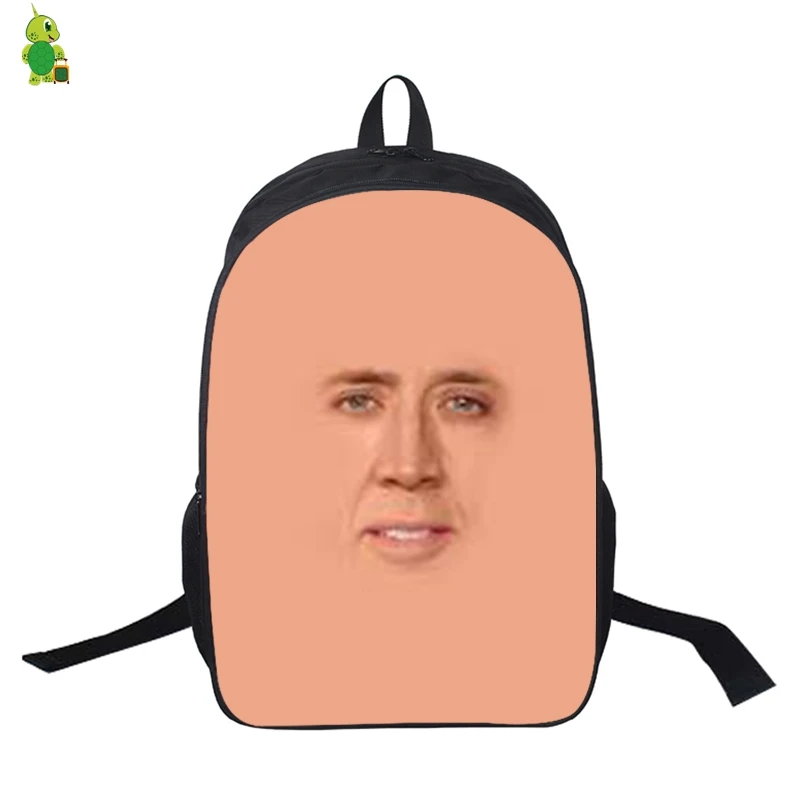 

Fashion Nicolas Cage Face Backpack Mochila School Bags for Teenage Girls Boys Laptop Backpack Women Men Travel Shoulder Bags