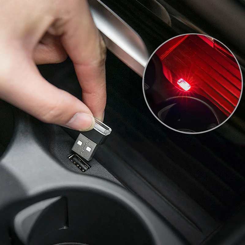 

Universal Car Armrest Box Laptop Power Bank Charger USB LED Light Accessories USB Mini Lighting LED Illumination Car Styling