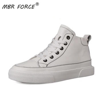 

MBR FORCE New Fashion Women Comfortable Chunky Sneakers Vulcanized White Shoes High top Platform for Girls Woman Casual Flats
