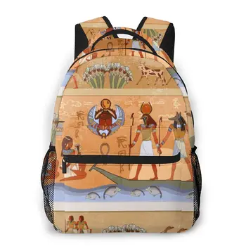 

Ancient Egypt Scene Egyptian Gods and Pharaohs Murals Hieroglyphic Casual Daypack Travel School Bag for Women Girls