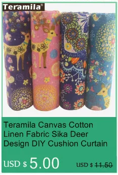 Teramila хлопок ткани метров 50x160 см животных мультфильм дизайн Telas DIY Лоскутная Ткань Ремесло Tissus Qulits Швейные простыни