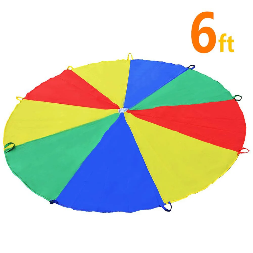 Детский зонт, игрушка с парашютом, складной Радужный мешок для прыжков, зонтик для занятий в команде, Детская игровая игрушка 2 м/3,6 м/6 м
