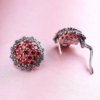 

product Thai silver restoring ancient ways ms ear clip S925 pure silver ornaments ms hyacinth ear clip a undertakes