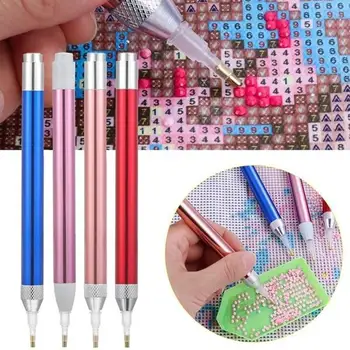 

5D DIY Diamond Painting Cross Stitch Point Drill Pen Single with Point Pens Luminous Drill Light LED Batteries Without Head A7Z5