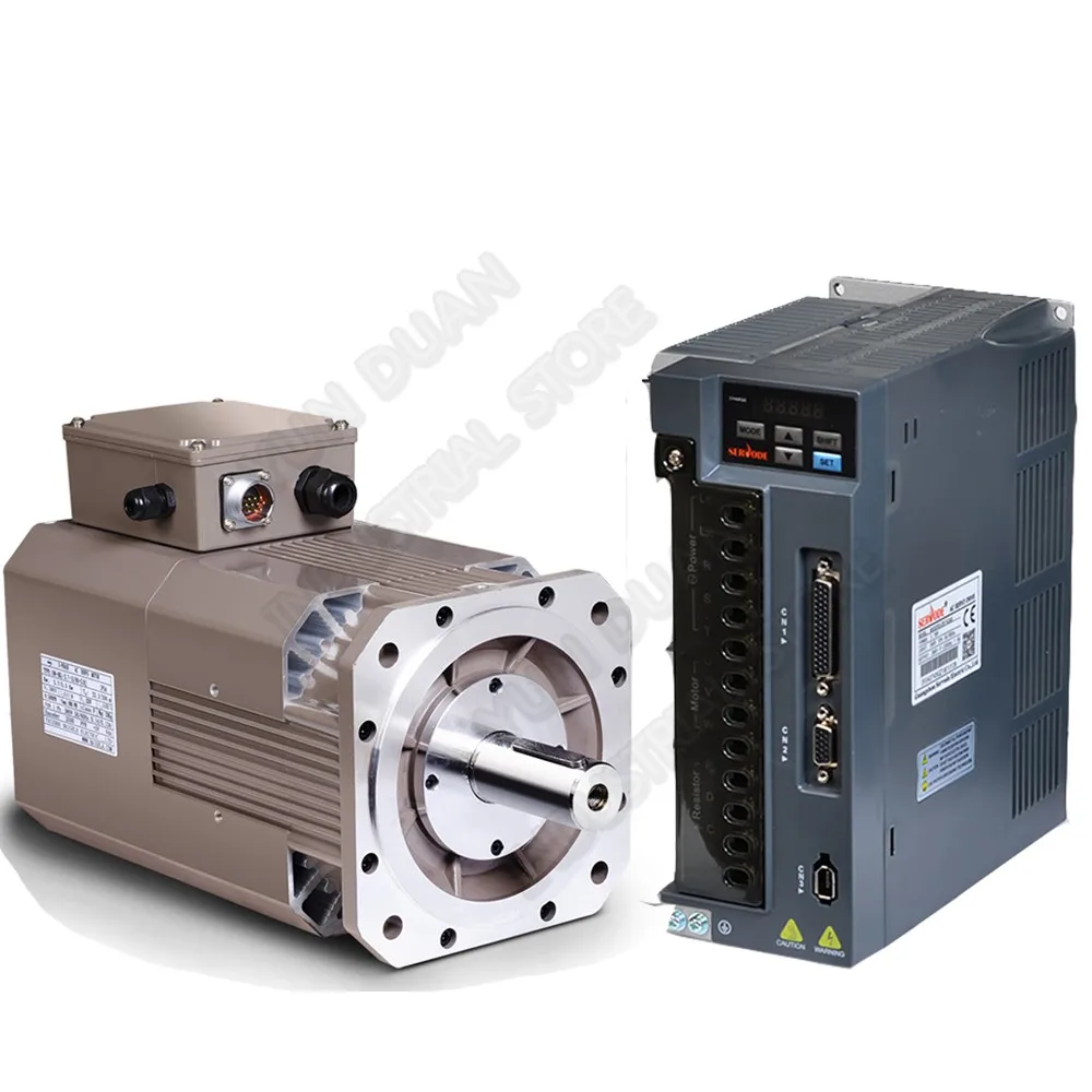 Высокая Скорость 8000 об/мин 1.5kw 9.4Nm AC серво шпиндель Мотор привода наборы 2HP 178 мм 3PH 380 В постоянного тока фрезерные станки шлифования