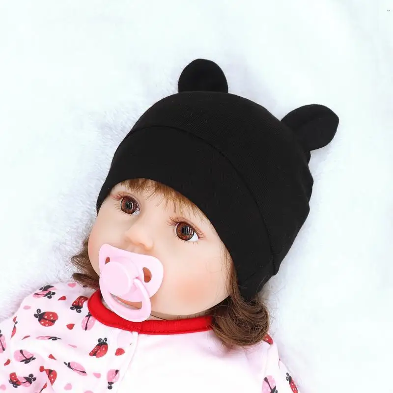 Baby Accessories discount Baby Hat With Ears Beanie Hat Caps for Children Kids Newborn Infant Baby Beanie Girls Baby Winter Cap Girls Hat Kids Accessories Silicone Anti-lost Chain Strap Adjustable 