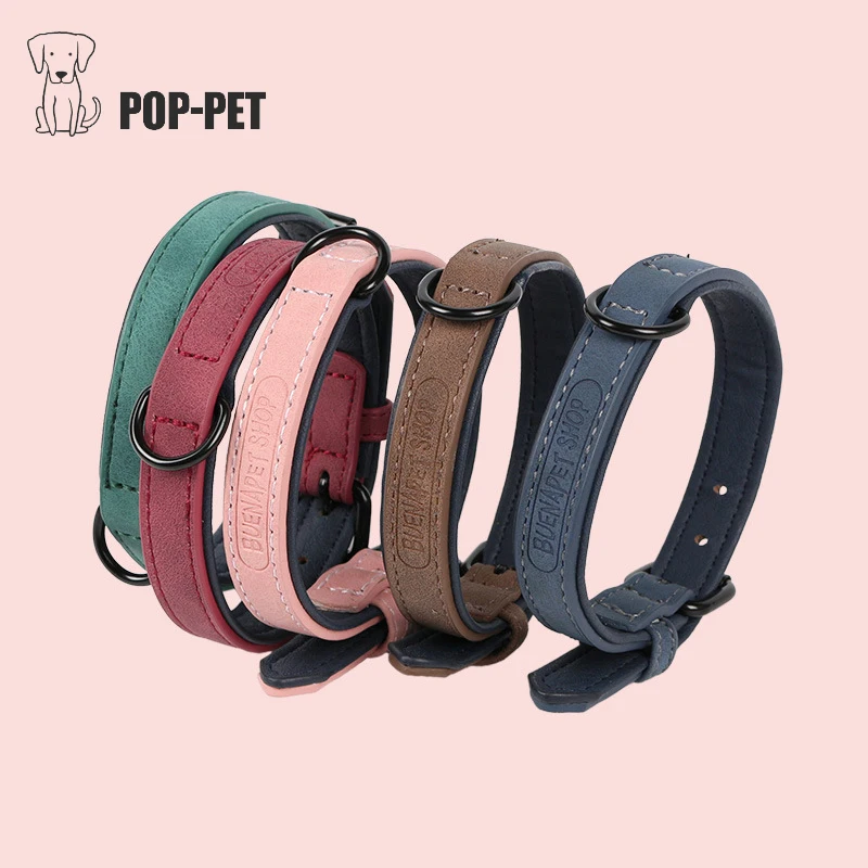 Big Dog PU Leather Collar Puppy Small Dogs Pitubll German Shepherd Pet Acessorios Outdoor Products | Дом и сад