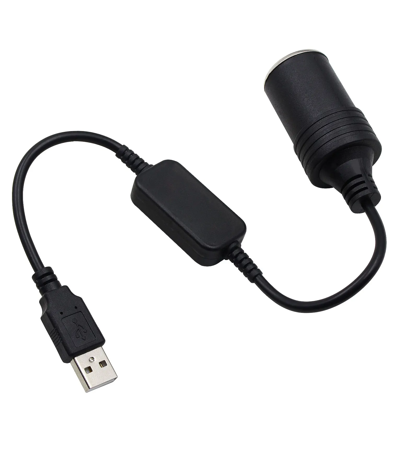 50 шт. USB 5 В до 12 в автомобильный прикуриватель гнездо Женский конвертер адаптер питания кабель