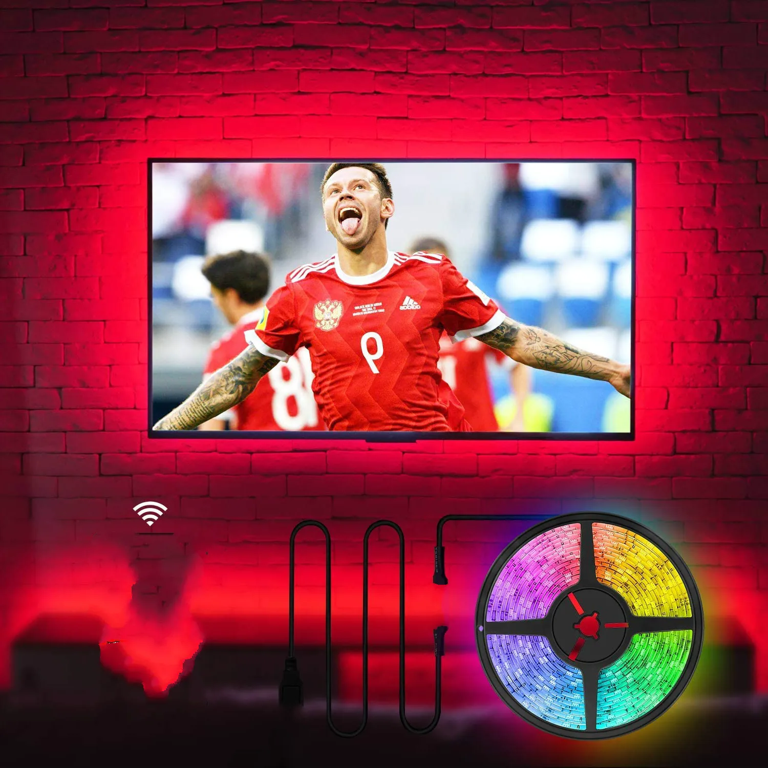 

WIFI smart LED TV Backlight TV Bias Lighting - 14.5 feet USB TV Lights Strip Behind TV Ambient Backlighting Home Theater Decor