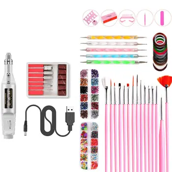 

USB Smart Sensor Nail Lamp UV LED Lamp Dryer Phototherapy Manicure Tools Set Electric Nail Drill Gifts