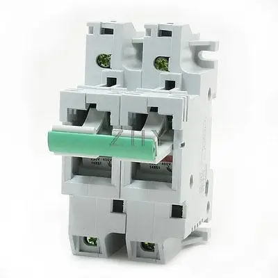 

35mm DIN Rail Overload Protection 2P 14mm x 51mm Fuse Holder