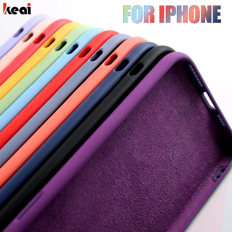 Оригинальный чехол для телефона айфон 12 про макс iPhone 11 Pro Max 7 8 6 6s Plus 5 5s из жидкого