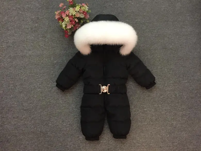 As Picture Зимние детские комбинезоны для мальчиков и девочек; комбинезон с капюшоном; Детский комбинезон для новорожденных; детский зимний комбинезон; цельнокроеная одежда для малышей - Цвет: As Picture