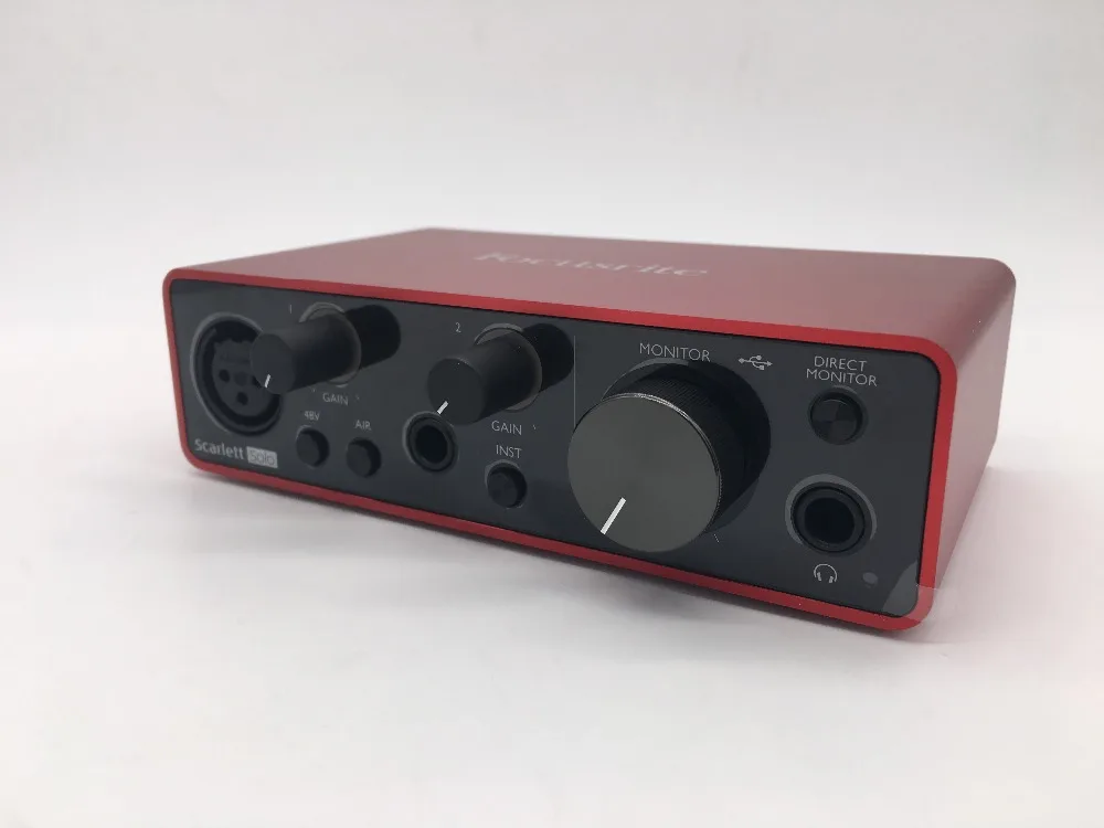 Модернизированный Focusrite Scarlett Solo 3rd gen USB аудио интерфейс звуковая карта 24 бит/192 кГц AD-конвертеры для записи микрофонной гитары