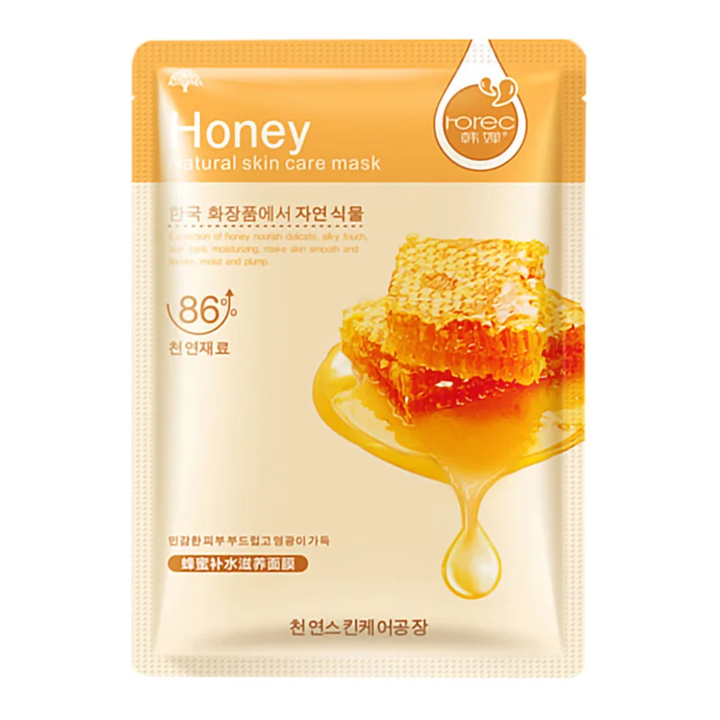 honey Растительная эссенция, маска для лица, косметика, уход за кожей, увлажняющее масло, контроль, отбеливание ярче, лист, маска, алоэ, мед, оливки, черника - Цвет: honey