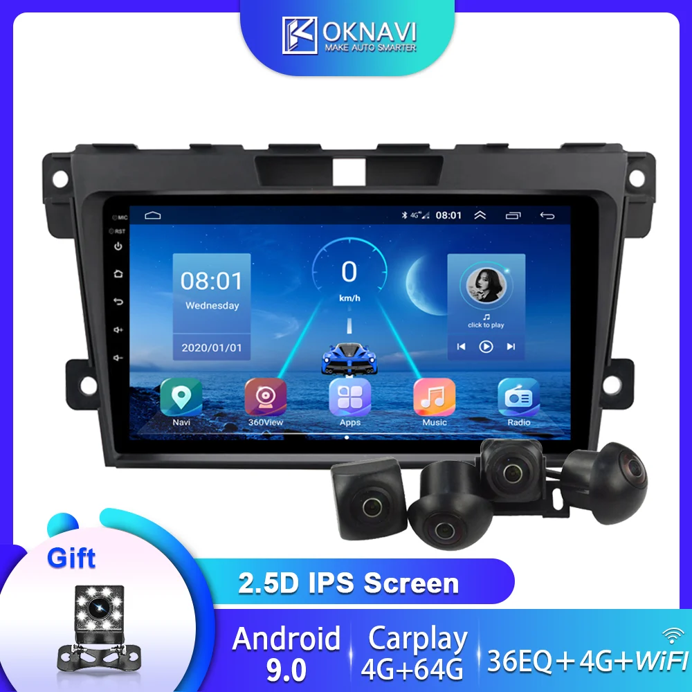 

for Mazda CX7 CX-7 CX 7 Car Radio Autoradio 1 2 Din Android 9.0 Carplay Navigation GPS Multimedia Video CD DVD Player Car Audio