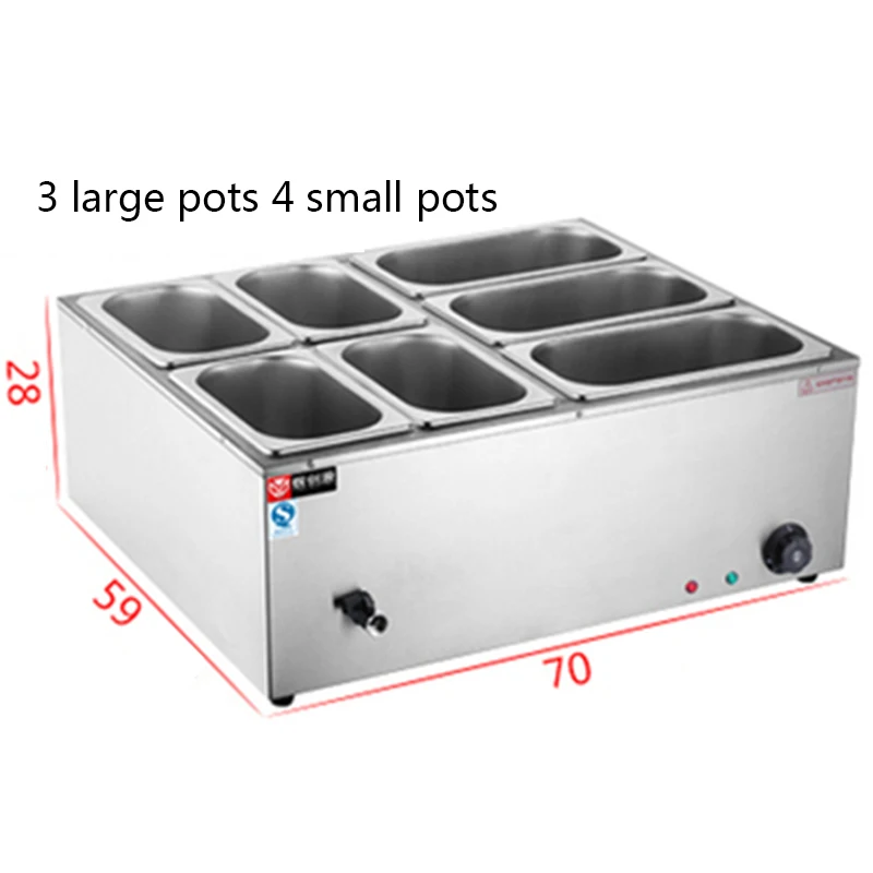 thumbnail image 1 of Estufa para sopa caliente de 1,5 KW, ollas múltiples para conservar el calor, calentador eléctrico, horno comercial de vapor con aislamiento, 1 of 5