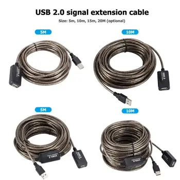 

USB 2.0 Active Extension Repeater Cable Convenient Practical User-friendly Design Signal Booster Extended Cord for Printer
