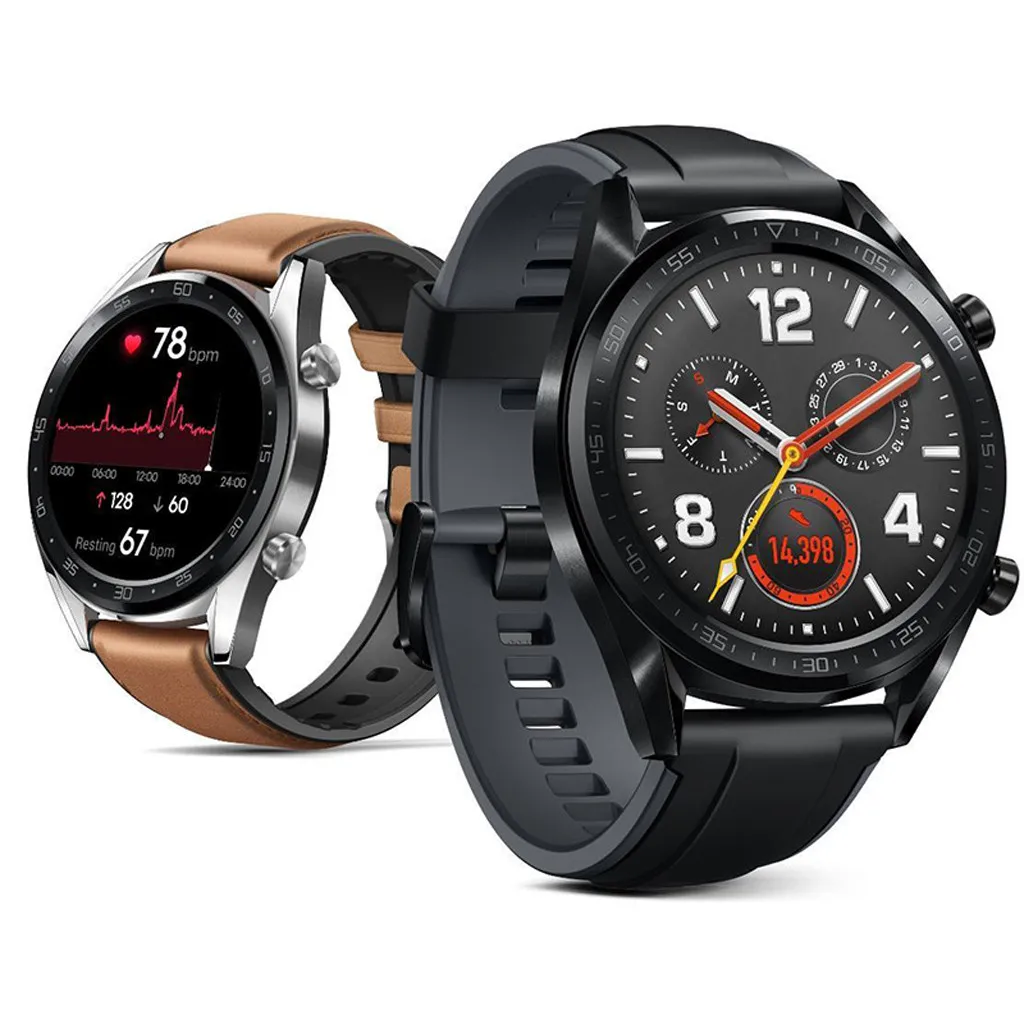 Ouhaobin ремешки для часов huawei GT/Active 46 мм Смарт-часы кожаный с силиконовым ремешком на запястье сменный ремешок для часов