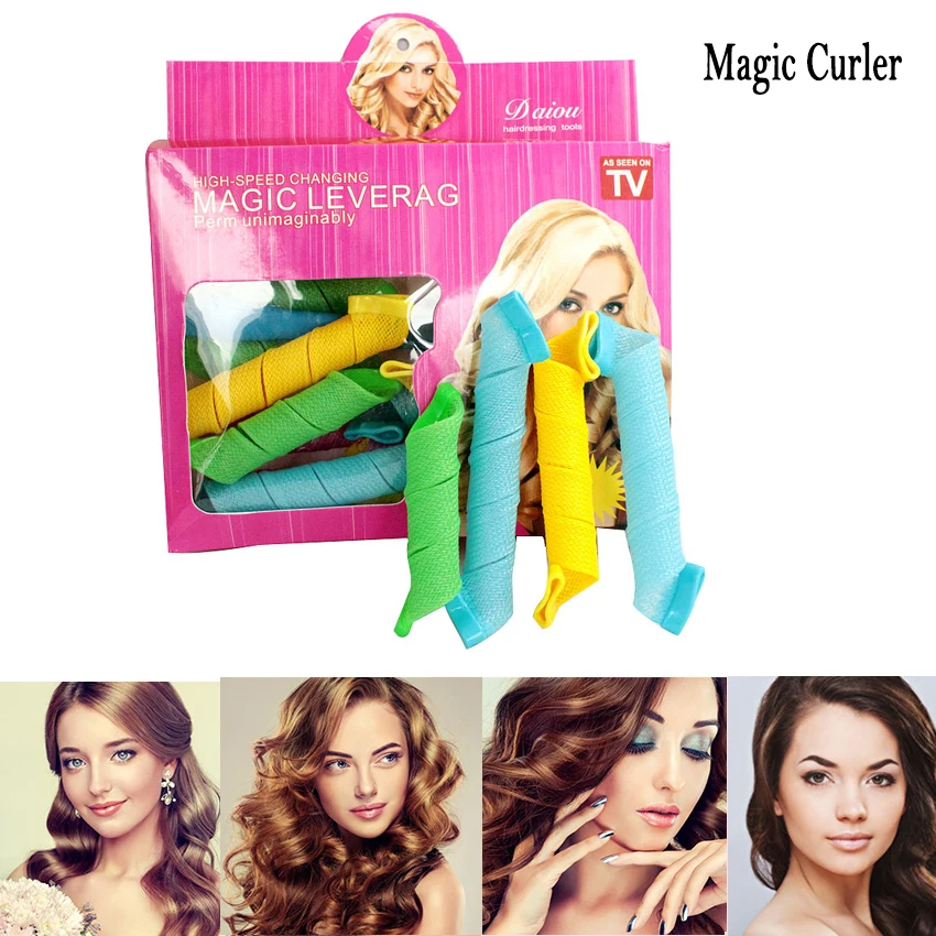 

18pcs 20/30cm long diameter 2.5cm easy use Magic hair curler magic hair roller spiral curls roller magic roller, magic curler