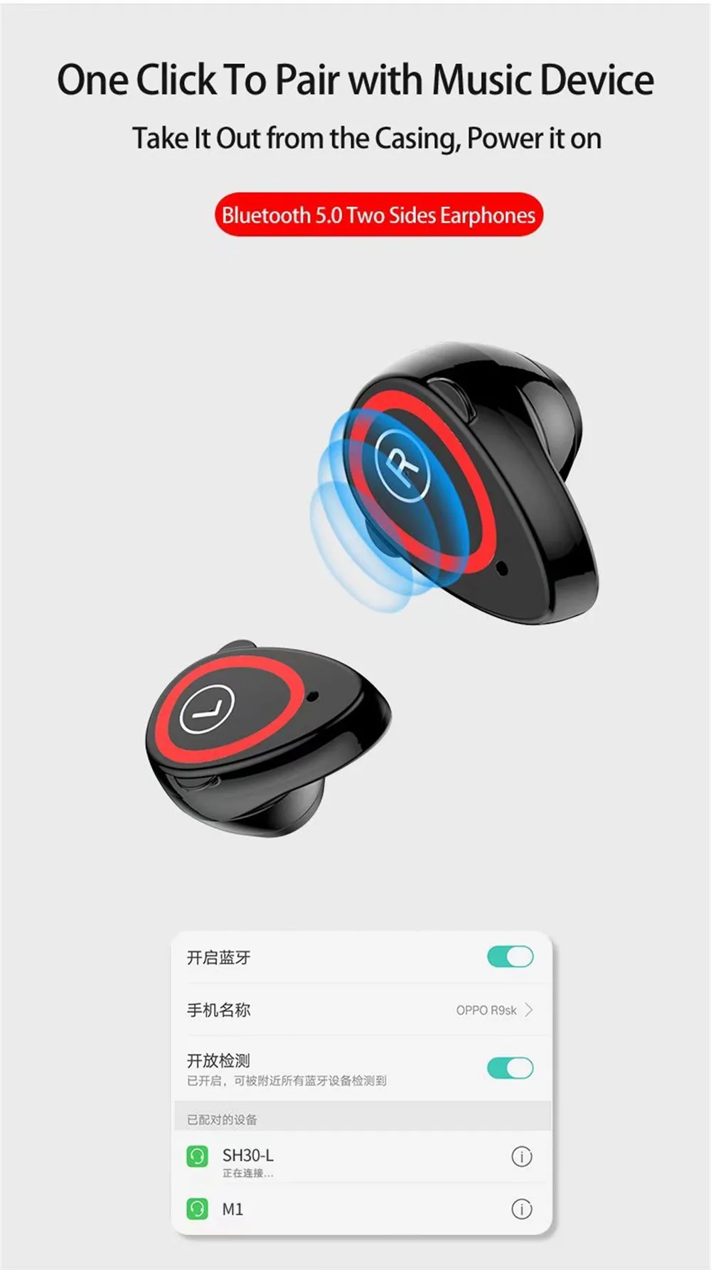 Спортивный умный Браслет Earhpone 2 в 1 Смарт-браслет M1 беспроводной Bluetooth 5,0 наушники TWS стерео гарнитура фитнес-трекер для измерения сердечного ритма