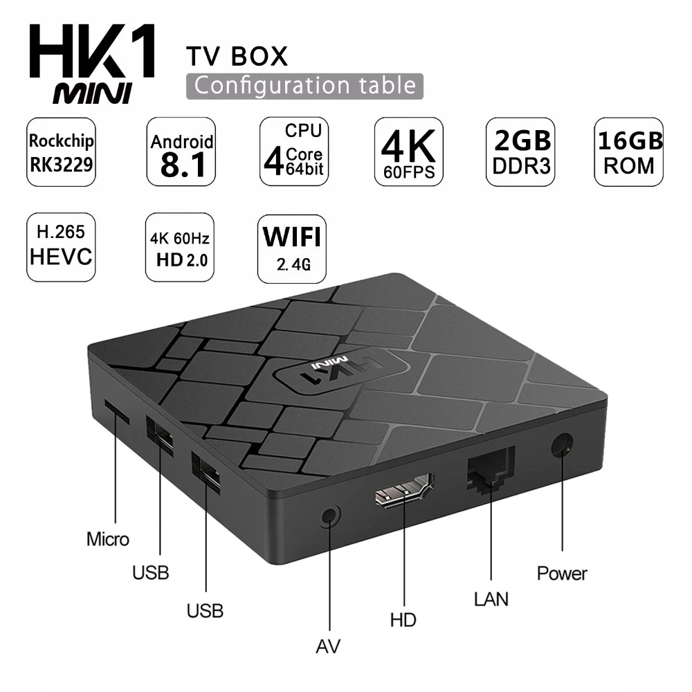 HK1 Мини Android 8,1 Франция IPTV арабский Смарт QHDTV коробка 1 год код 2 Гб 16 Гб RK3229 IPTV Германия Великобритания италия IPTV подписка арабский
