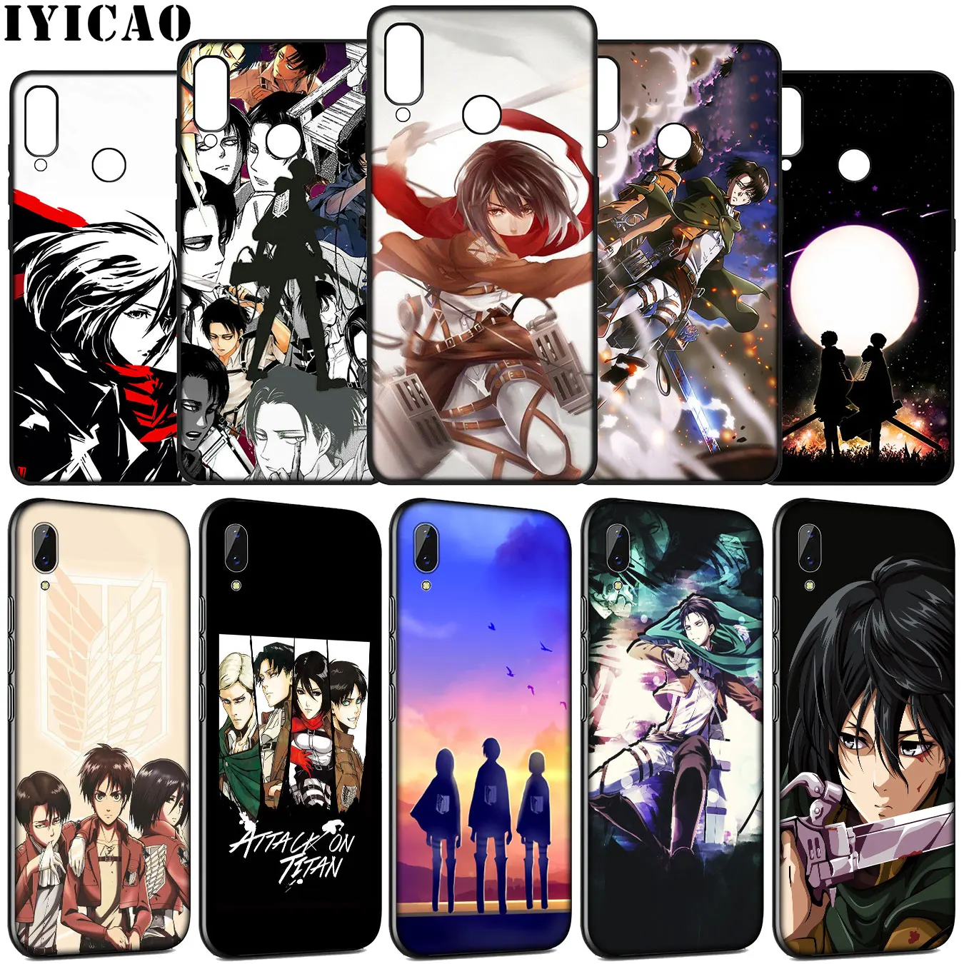 Мягкий чехол Attack on Titan cool Для Huawei Y9 Y7 Y6 Prime 2019 2018 Honor view 20 8C 8X 8 9 9X 10 Lite 7C 7X 7A Pro |