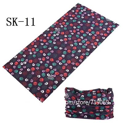 Skull Series Bandanas Sport Bicycle Motorcycle Variety Turban Magic Headband Veil Multi Head Scarf Scarves Face Mask Wrap mens navy scarf