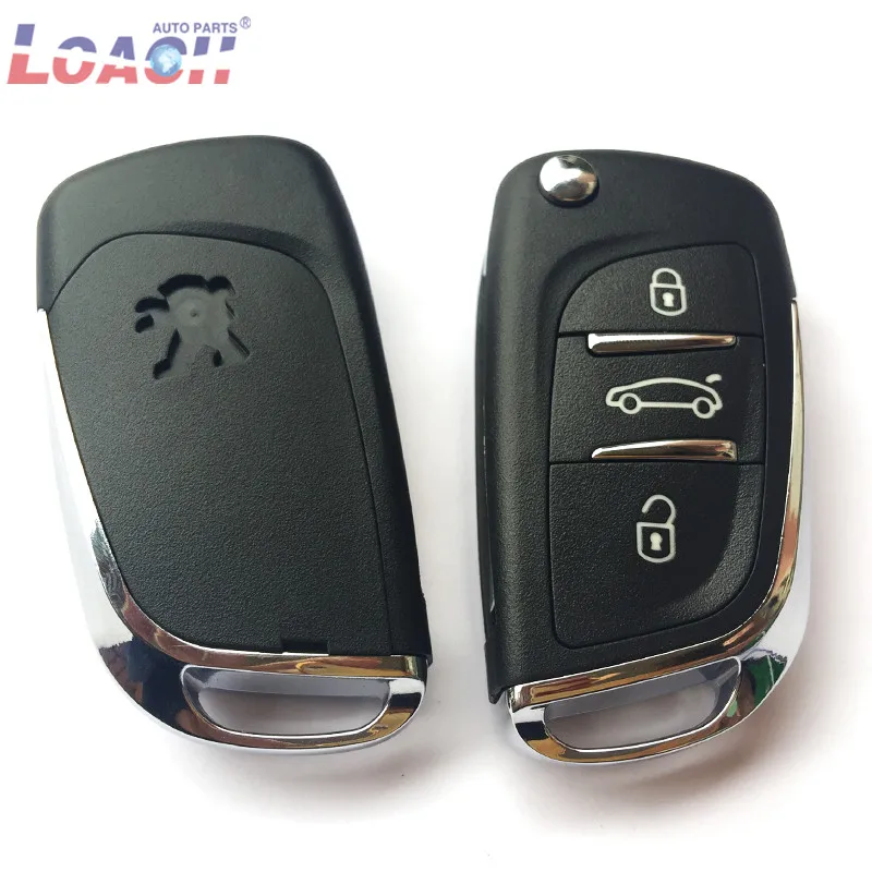 433 МГц 3 кнопки флип складной Автомобильный ключ для peugeot 407 307 207 308 807 wtih ID46 чип VA2 лезвие дистанционного управления брелок CE0536 ASK