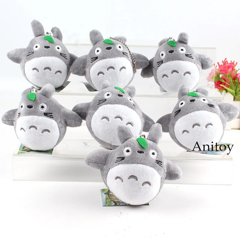 Аниме Tonari No Totoro Kawaii плюшевый брелок Ghibli игрушки куклы плюшевые подвески 10 см подарок 10 шт./лот