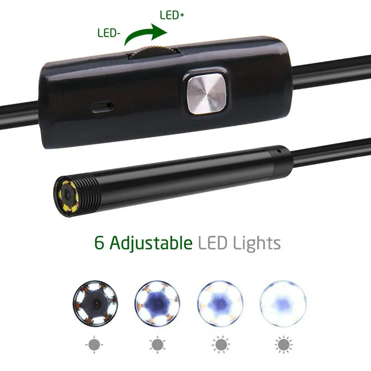 Minicámara endoscópica de 7mm, Endoscopio impermeable 3 en 1, USB, Android, para Otg tipo C, Smartphone, PC, cámara de serpiente para coche buscador de peces - Imagen 4