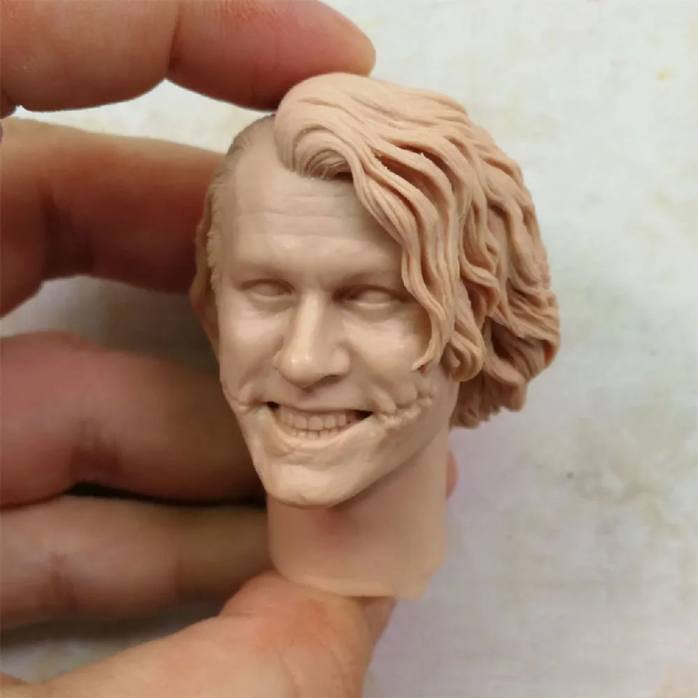 Blank 1/6 Scale Stephen King's It Pennywise Head Sculpt Unpainted Fit 12" Figure