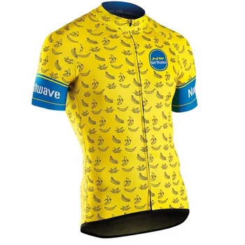

Banana Split Jersey SS18 NW Limited Style Cycling Jersey 2020 Summer Yellow Bicycle Clothing Short Sleeved MTB Road Ride Wear