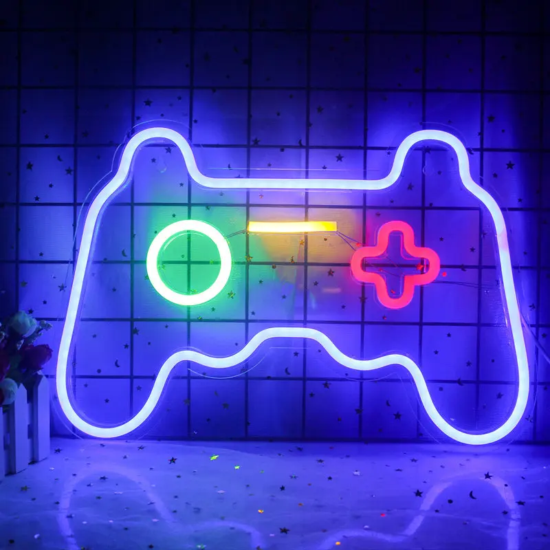 Game Controller Neon Sign Gamepad LED Lights Gaming Room Setup - RegisBox