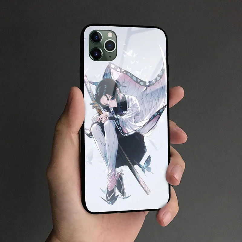 Shinobu Kocho Kimetsu no Yaiba мягкий силиконовый стеклянный чехол для телефона чехол для Apple iPhone 6 6s 7 8 Plus X XR XS 11 Pro MAX - Цвет: AE 2805