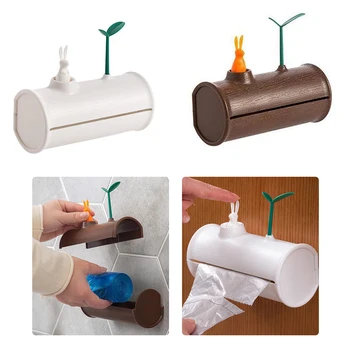 

Wall-Mounted Garbage Bag Holder Trash Bag Holder Cupboard Drawer Storage Rack PP Garbag Holder Rubbish For Kitchen Bathroom