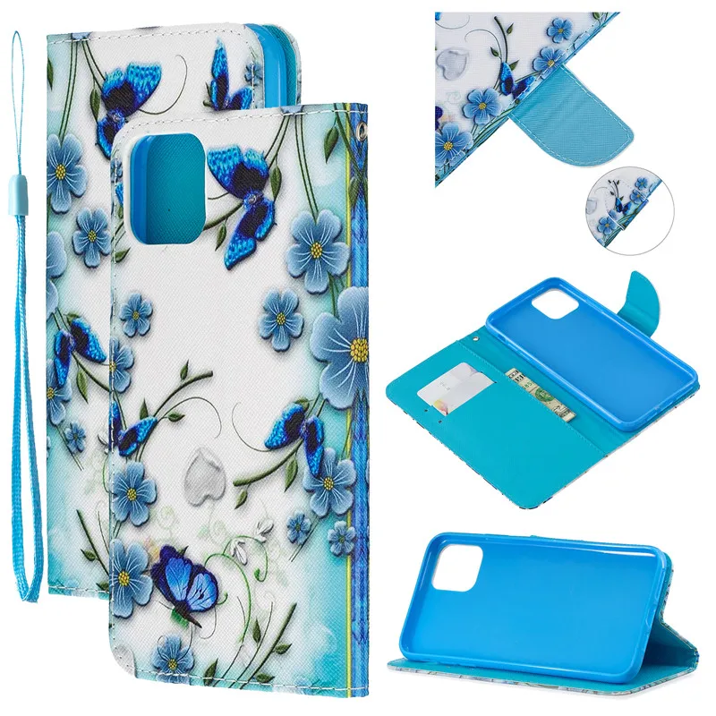 Роскошный кожаный флип-чехол Etui с принтом для iPhone 11 Pro XS Max XR X 7 8 6 6s Plus 5 5S SE бумажник отделения для карт книга 360 чехол для телефона