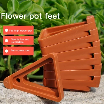 

12pcs Plant Pot Feet Stand Garden Flower Pots Triangle Invisible Low Profile Flower Pot Feet Garden Plant Pot Feet Riser Outdoor
