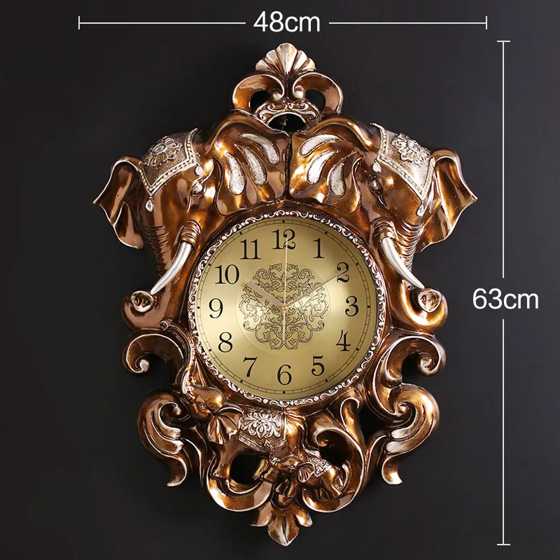elephant statue resin wall clock A  