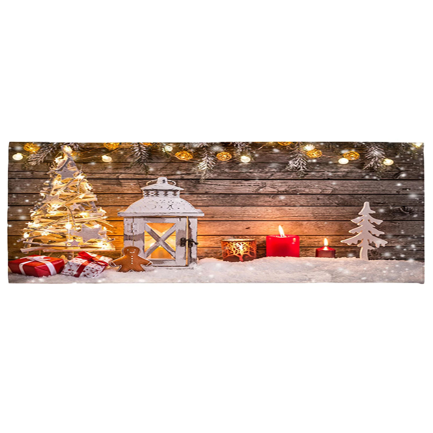 Style D Behogar 60x180 см нескользящий половик из ворсистого флиса безопасности пола двери коврик подкладка для коврика ковер для дома кухни комнаты рождественские украшения - Цвет: Style D