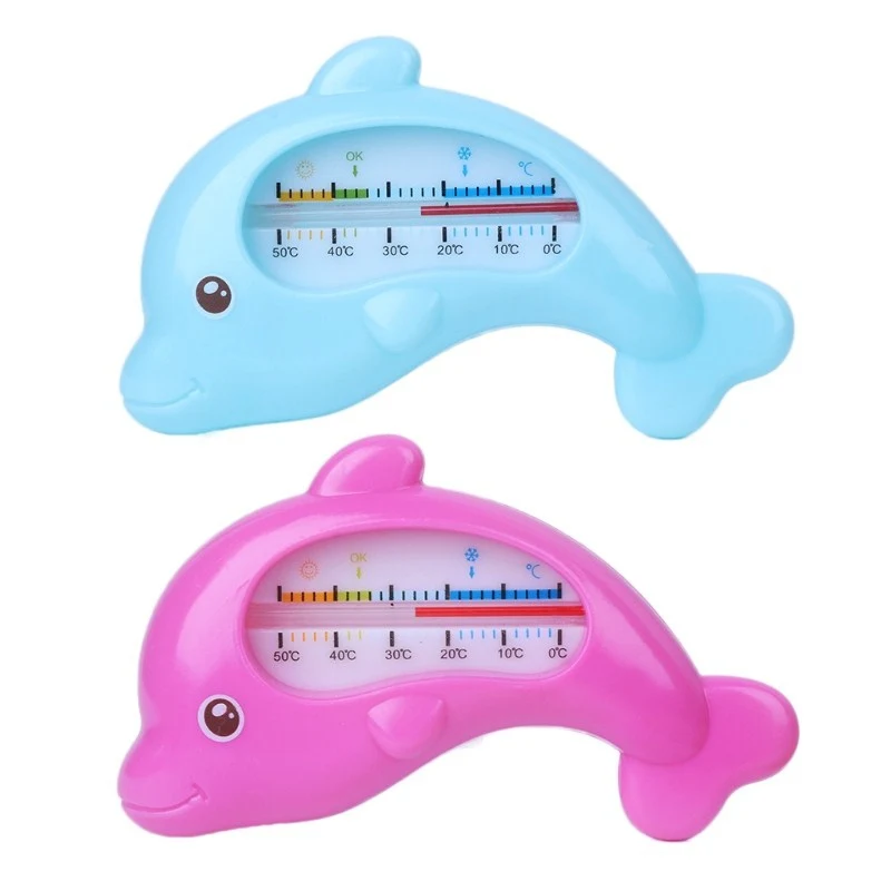 

Infants Baby Shower Water Thermometer Baby Bathing Dolphin Shape Temperature Tester