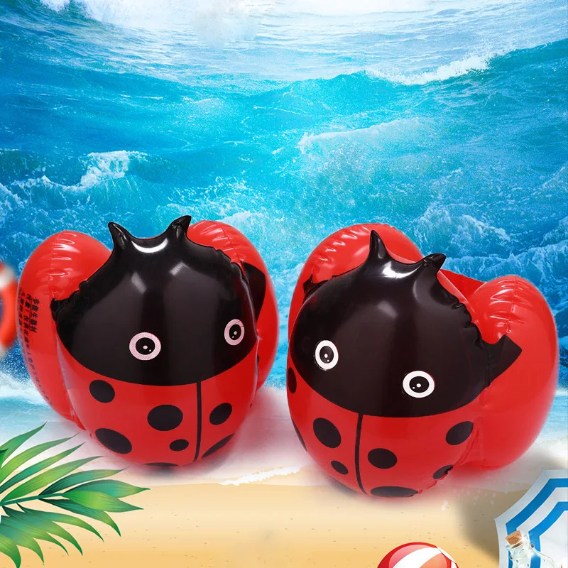Inflatable Swimming Ring Inflatable Swimming Arm Circle Swimming Float Accessories Kids Child Swimming Ring Arm Ring Inflation Floating Sleeve Adult Portable Aid Bands Arm Swimming Pool Float Brachii