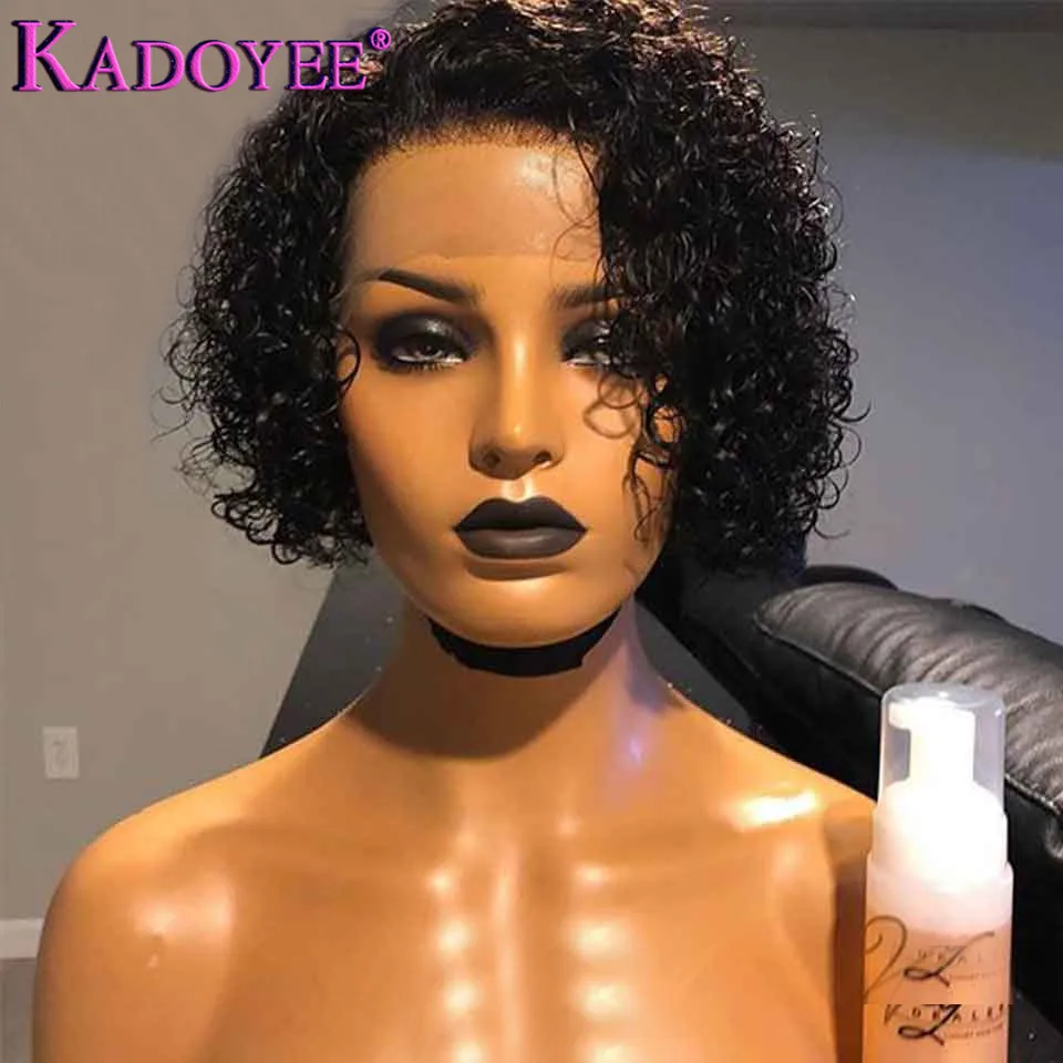 pixie cut human hair lace wigs
